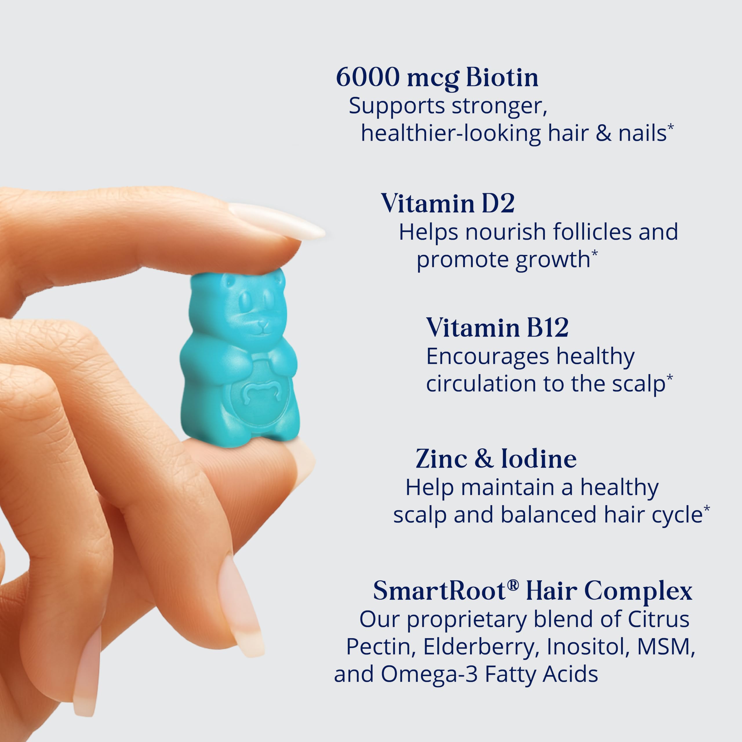 Gominolas SugarBearHair omega3 para bienestar general y salud del cabello