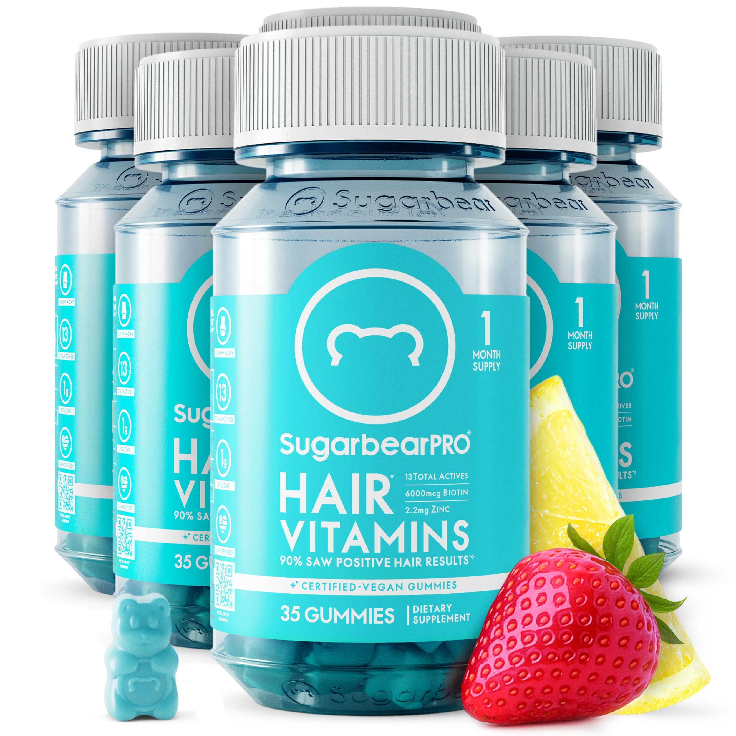 SugarBearPro gominolas cabello, sabor agradable y apoyo diario a la salud capilar.