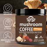 Suiyilary café de hongos con chaga, sabor suave y beneficios potenciales