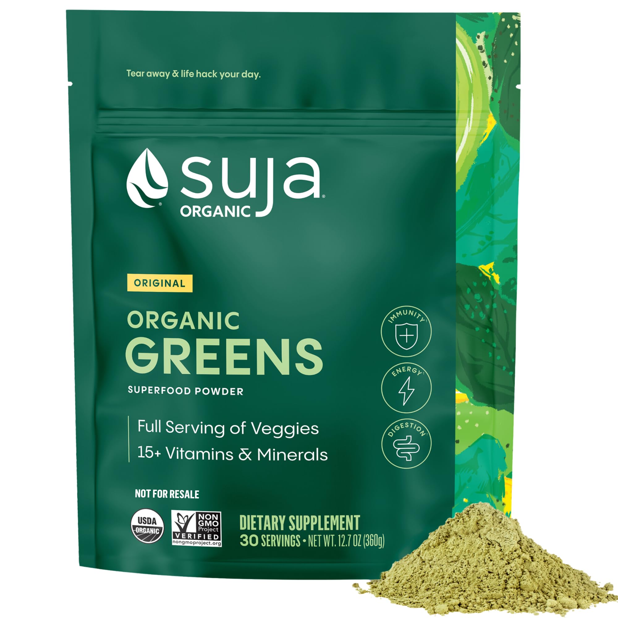 Suja Polvo Verde Orgánico - bote: impulso nutricional diario.