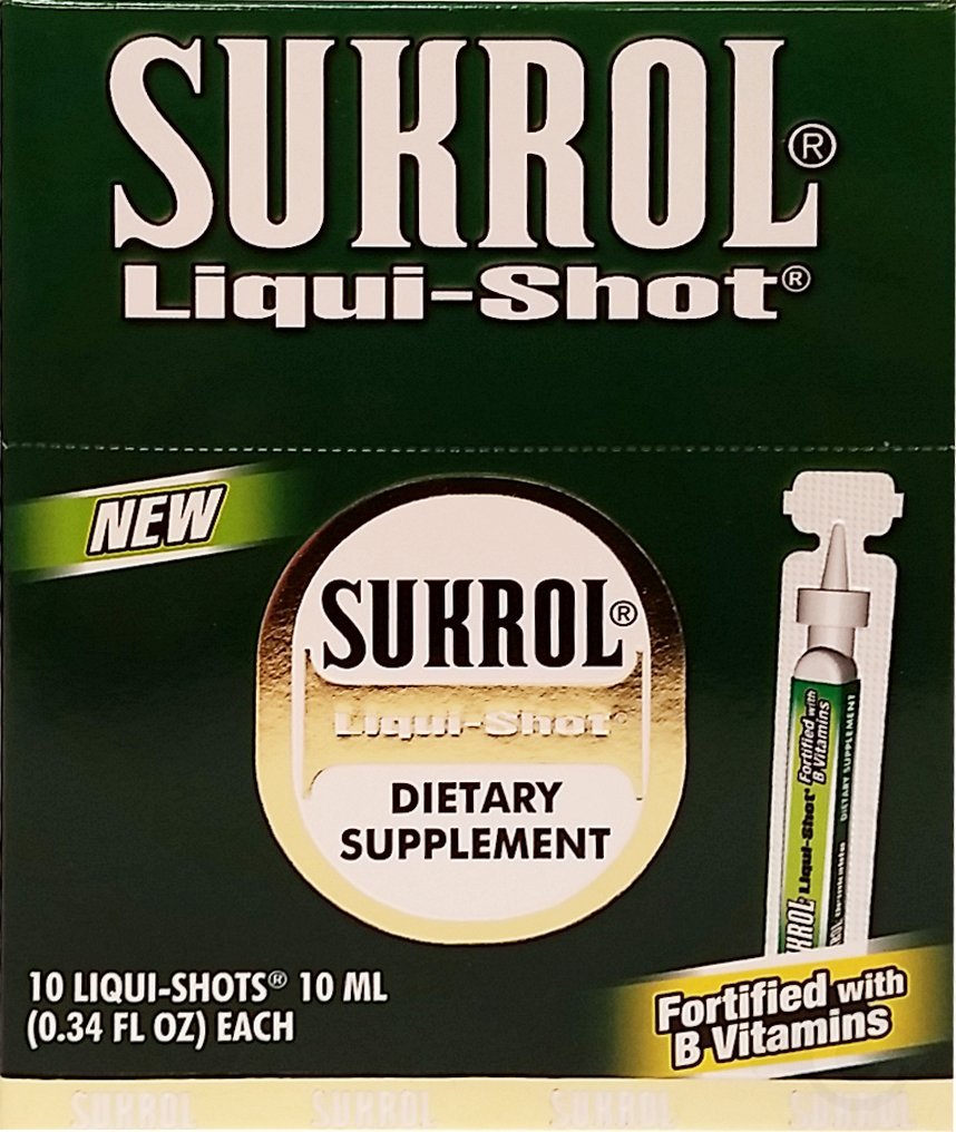 Sukrol Dosis Líquida: envase compacto para la ingesta diaria de vitaminas.