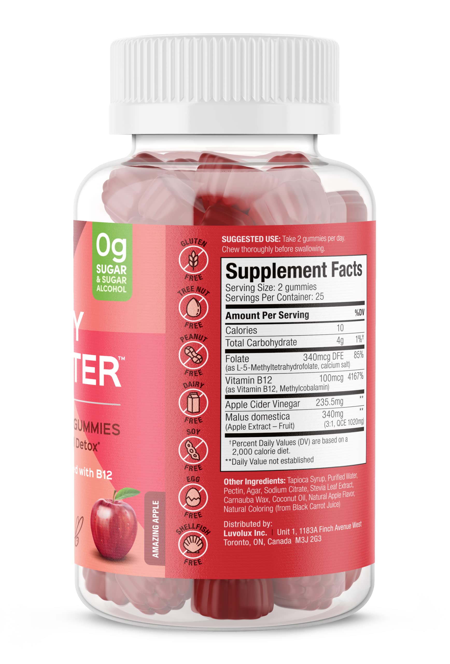 Etiqueta SUKU Appley Ever After, detalle para revisar ingredientes clave.