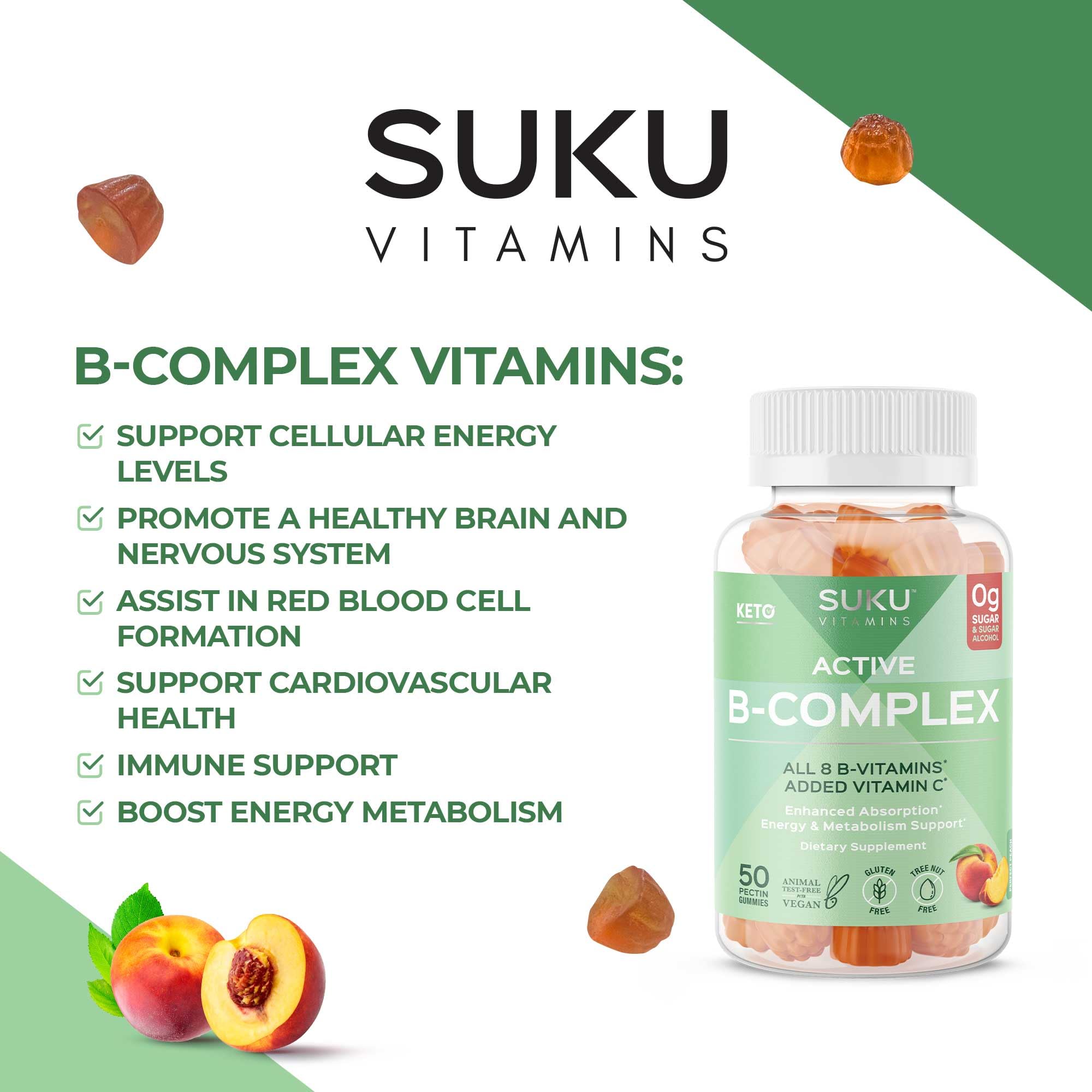 Aroma frutal de durazno en SUKU B Complex, experiencia sensorial