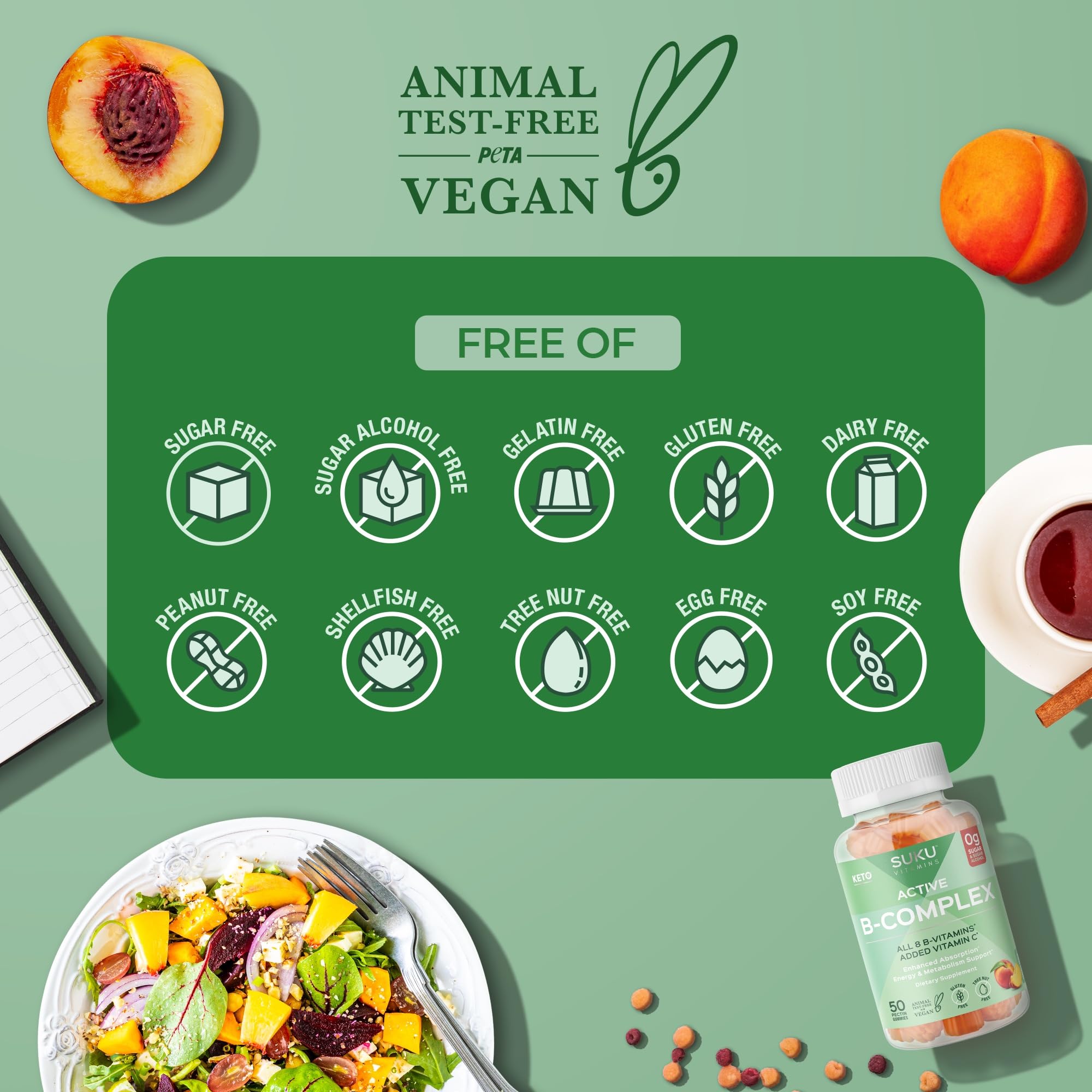 Opción apta para dieta cetogénica, sin azúcar y vegana