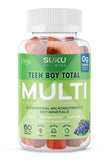 SUKU gominolas multivitamínicas frente a la botella, energía diaria