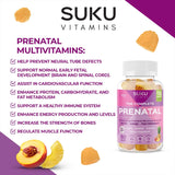 SUKU gomitas prenatales, conjunto sin azúcar apto para dietas.