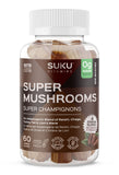 SUKU Vitamins gomitas hongo Reishi-Chaga, bote visible, apoyo potencial a la inmunidad