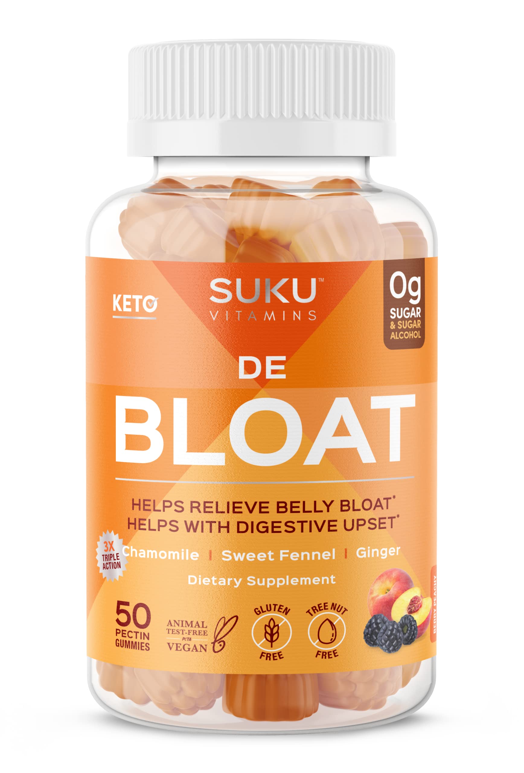 SUKU Debloat: bote de cápsulas para apoyo digestivo diario y ligereza