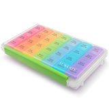 Sukuos organizador de pastillas de 28 días con tapa integral para control diario.