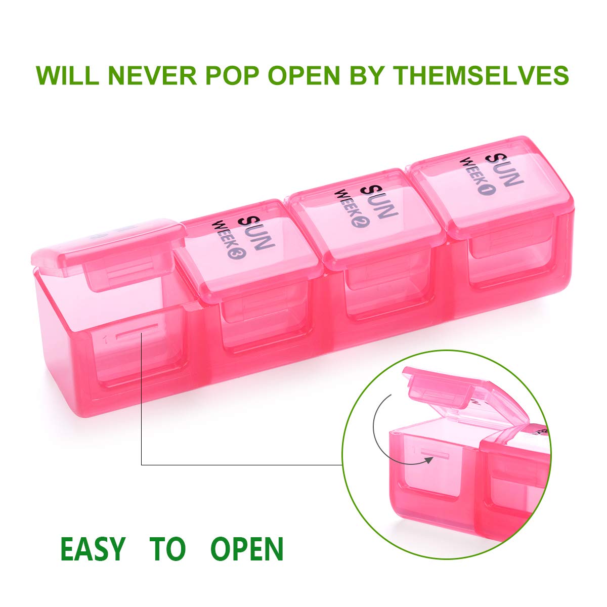 Sukuos organizador anti-humedad mantiene las pastillas secas y protegidas.