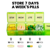 Sukuos organizador de pastillas con alta capacidad para vitaminas y aceites, ideal diario.