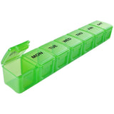 Sukuos organizador de pastillas extra grande con tapa clara para ver la dosis semanal.