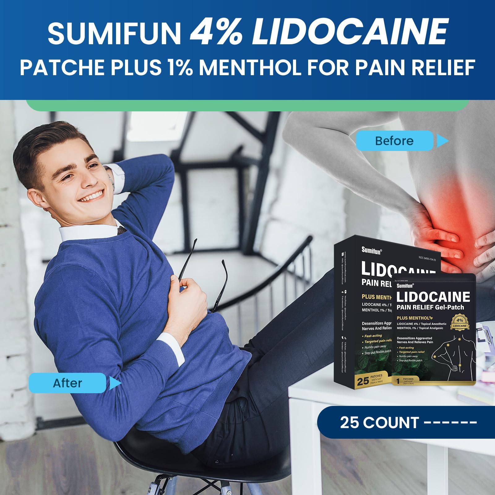 Sumifun parche hombro alivio para hombro tenso