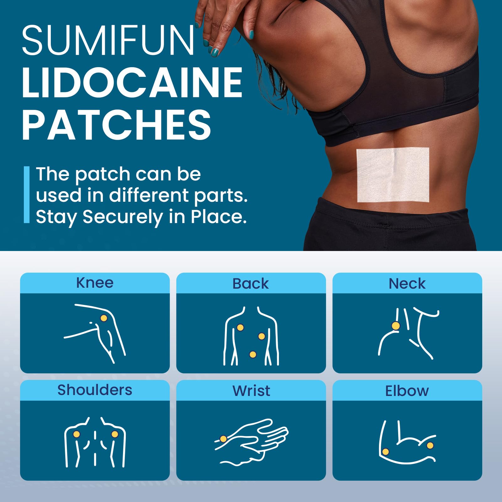 Sumifun parche lidocaína 4% para articulaciones favorece movilidad