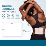 Sumifun parche lidocaína extragrande aplicado en área grande facilita uso diario.