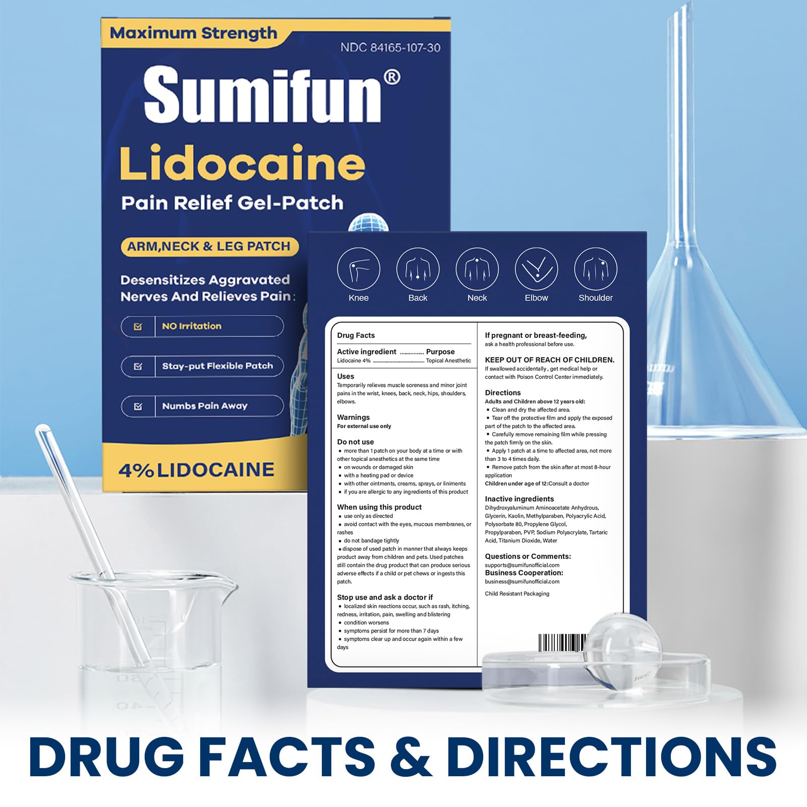 Parche Sumifun con adherencia firme en pie, se mantiene en su lugar.