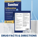 Parche Sumifun de lidocaína para dolor difuso, ideal para uso diario.