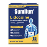 Sumifun parche 4% para dolor, tamaño mediano, uso en codos y muñecas.