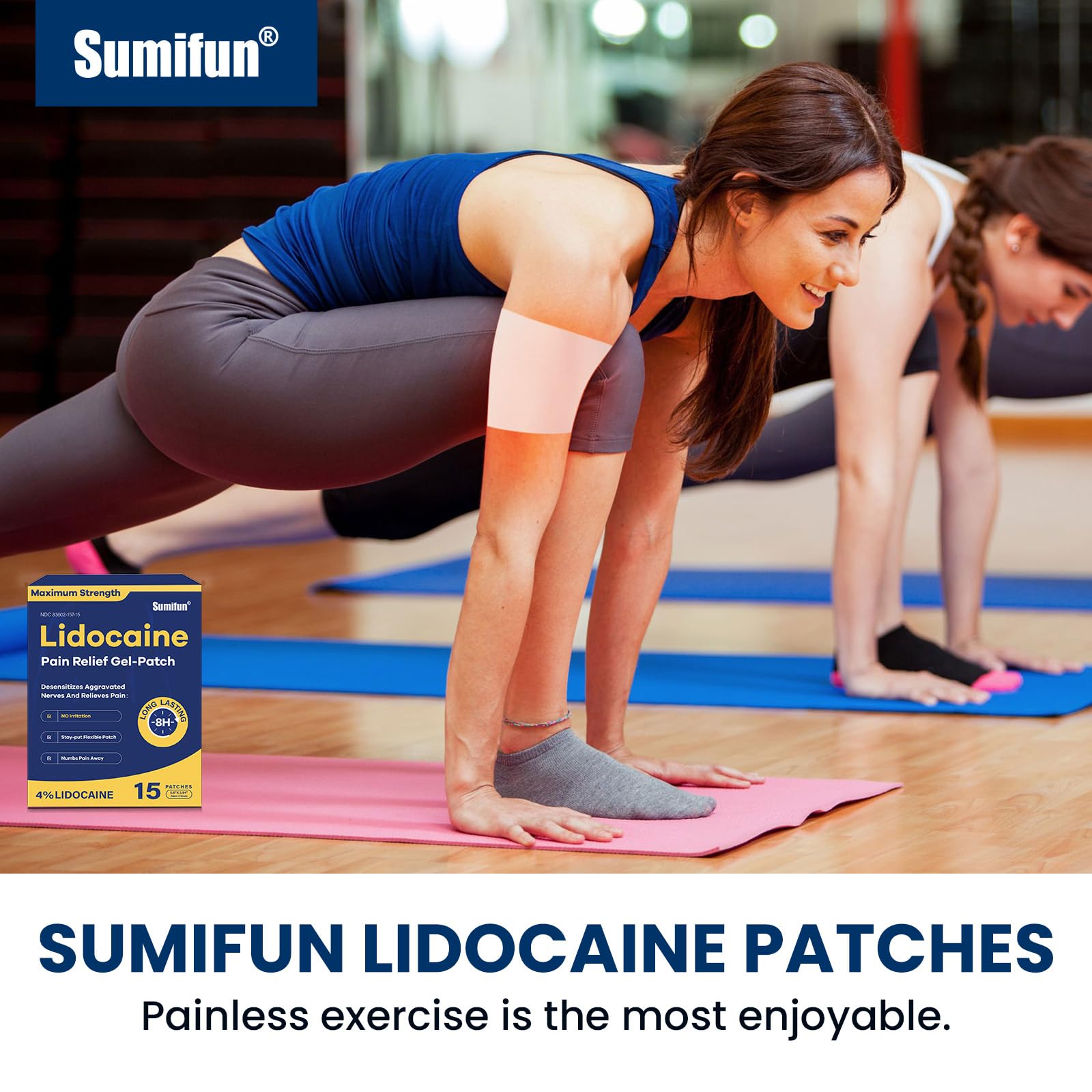 Sumifun parches lidocaína 4% tamaño 39x55 cm cobertura amplia