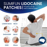 Sumifun parches lidocaína 4% aplicación en cuello y rodillas para molestias.