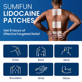 Sumifun parche lidocaina 4% aplicado en cuello para movilidad