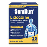 Sumifun parches lidocaina, tamaño mediano, para muñecas y codos, alivio localizado.