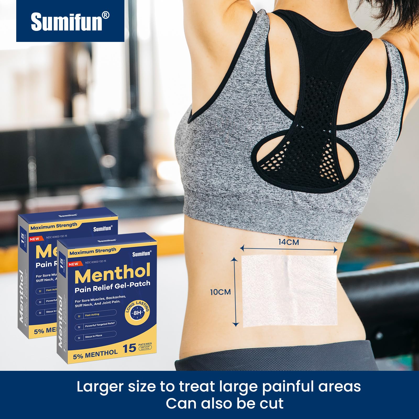 Sumifun parche tejido flexible que se adapta al cuerpo
