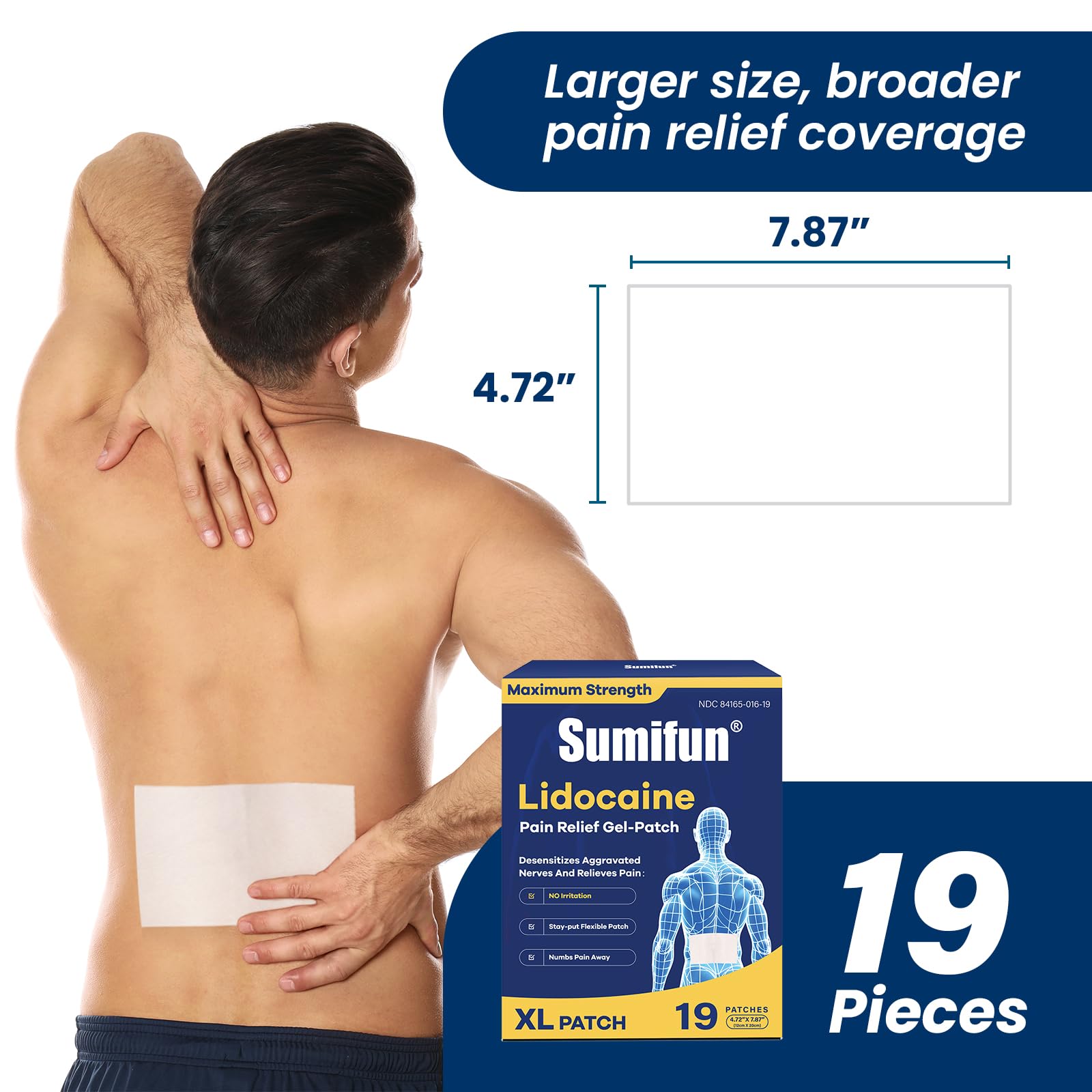 Sumifun XL Patch para la zona lumbar y alivio del dolor.