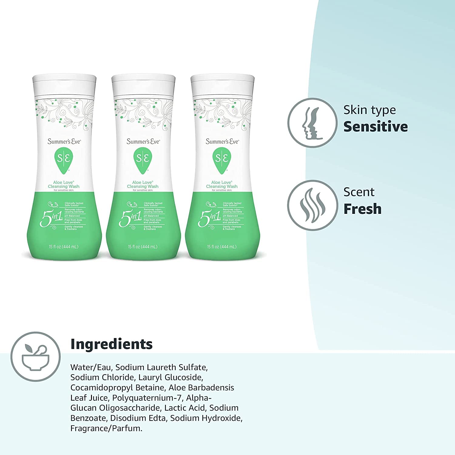 Summer's Eve Aloe Love: cuidado diario suave para la zona íntima.