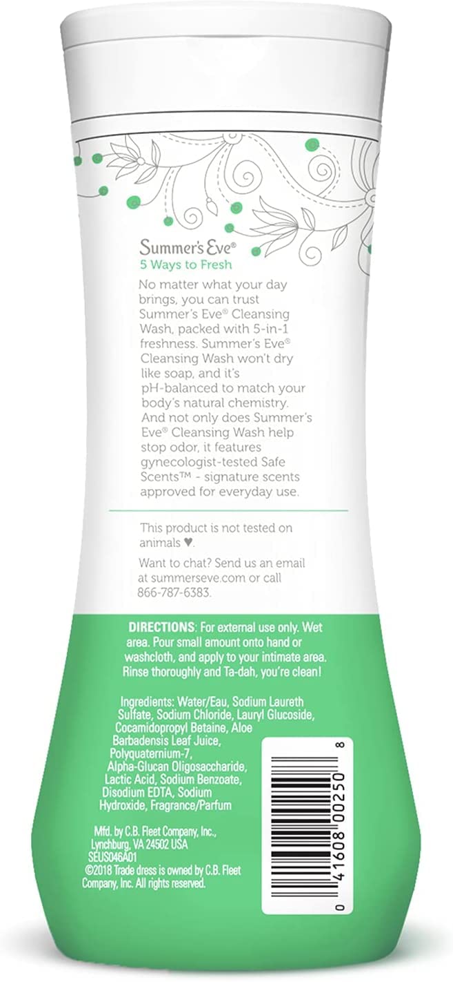 pH equilibrado para respetar la química natural: Summer's Eve Aloe Love.