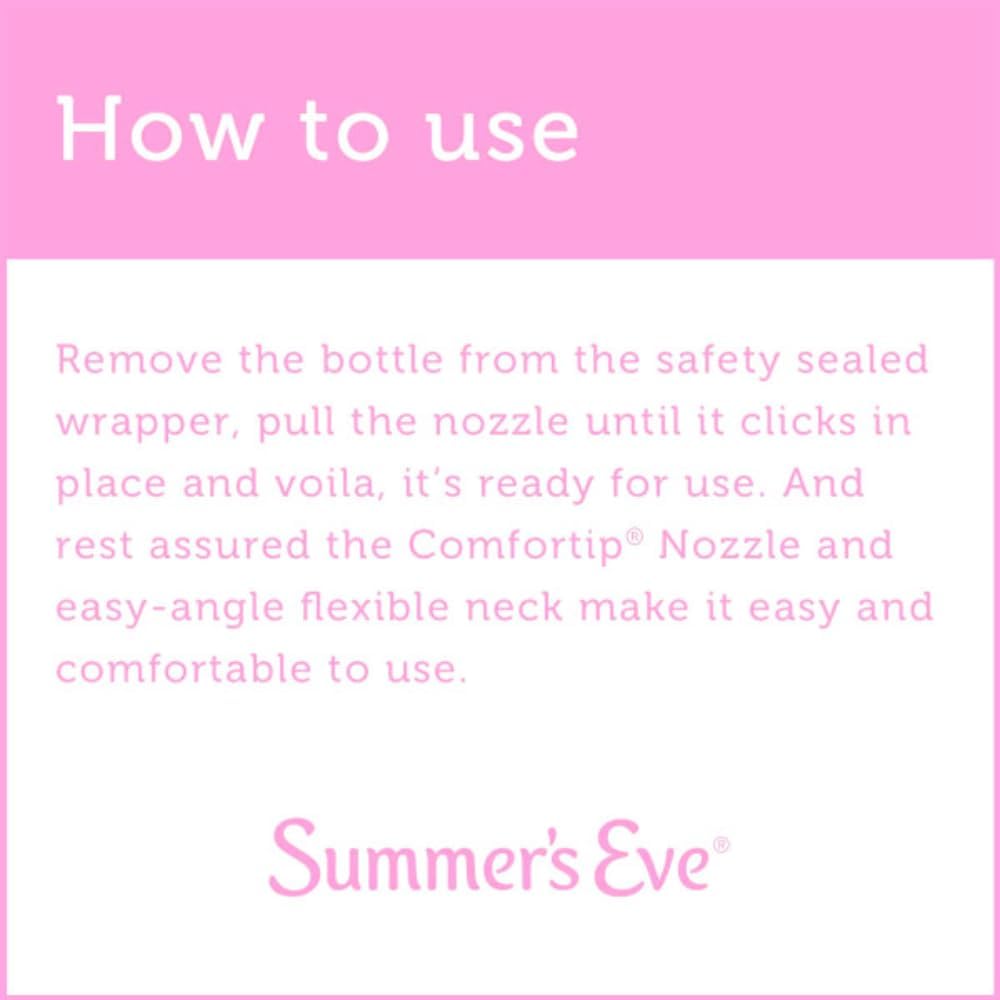 Cuello angulado flexible de Summer's Eve Isla facilita inserción cómoda.