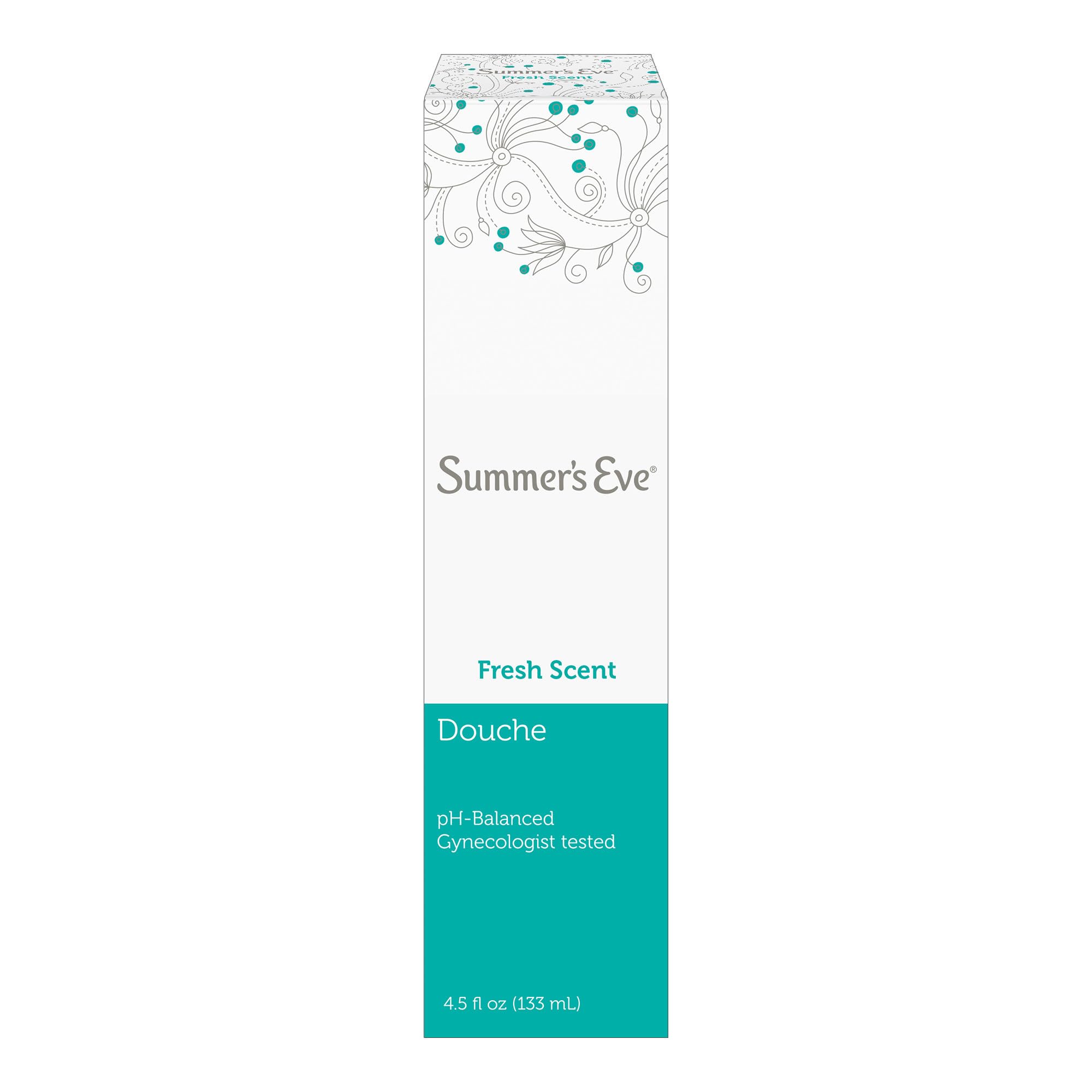 Ducha Summer's Eve con olor fresco para una limpieza suave.