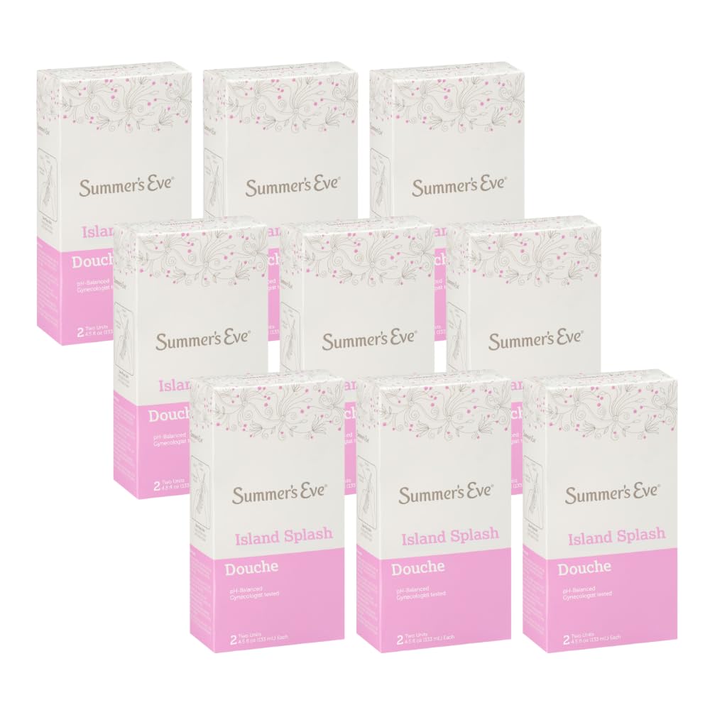 Ducha Summer's Eve Island Splash: dos botellas de 4.5 oz para higiene rápida y suave.