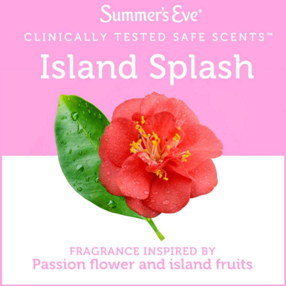 Empaque práctico de Summer's Eve Island Splash para uso sin desorden.