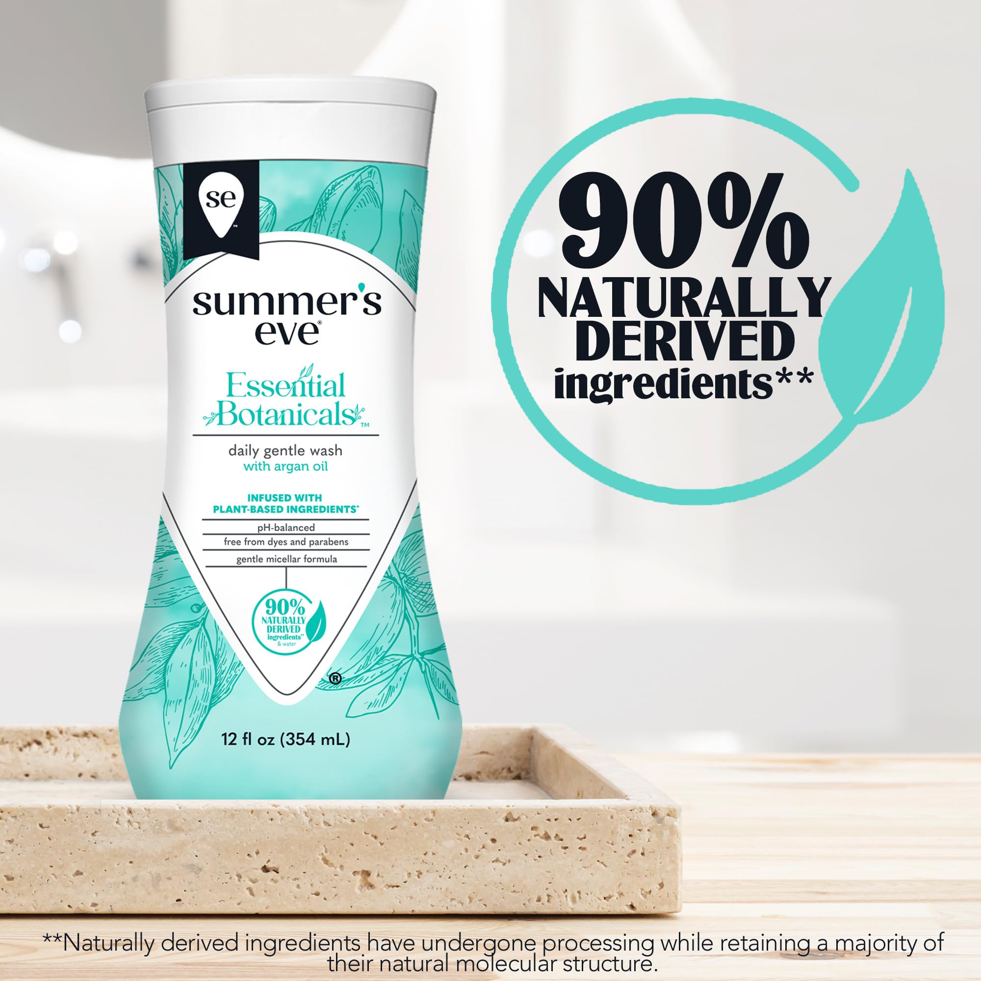 Summer’s Eve Essential Botanicals textura micelar para limpieza delicada.