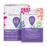 Summer's Eve FreshCycle toallitas limpieza externa suaves para higiene diaria.