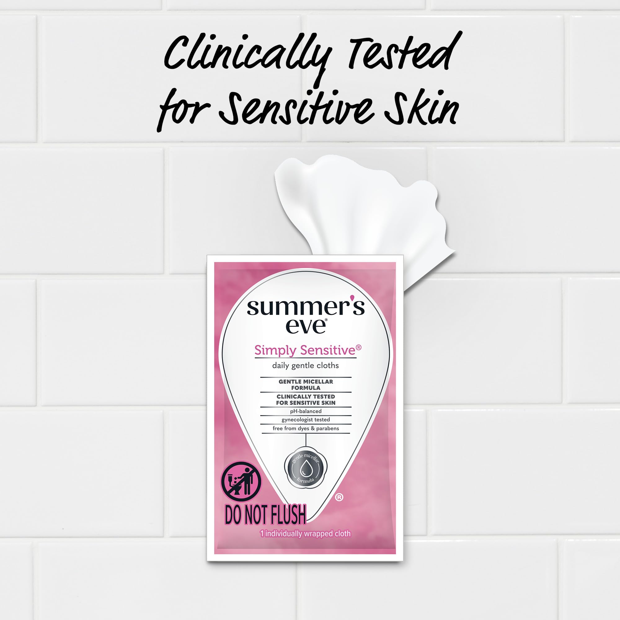 Summer's Eve Simply Sensitive, agua micelar suave para limpieza diaria.