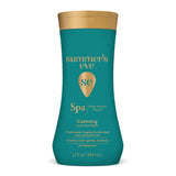 Etiqueta de lujo de Summer's Eve Spa Daily Intimate Wash para cuidado íntimo.