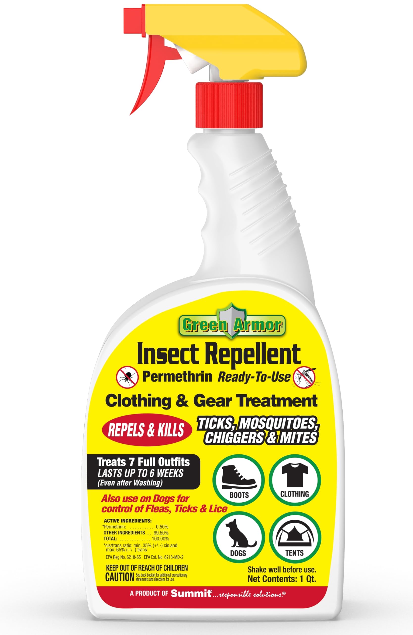 Summit Armadura Verde RTU, botella de spray para protección contra insectos.