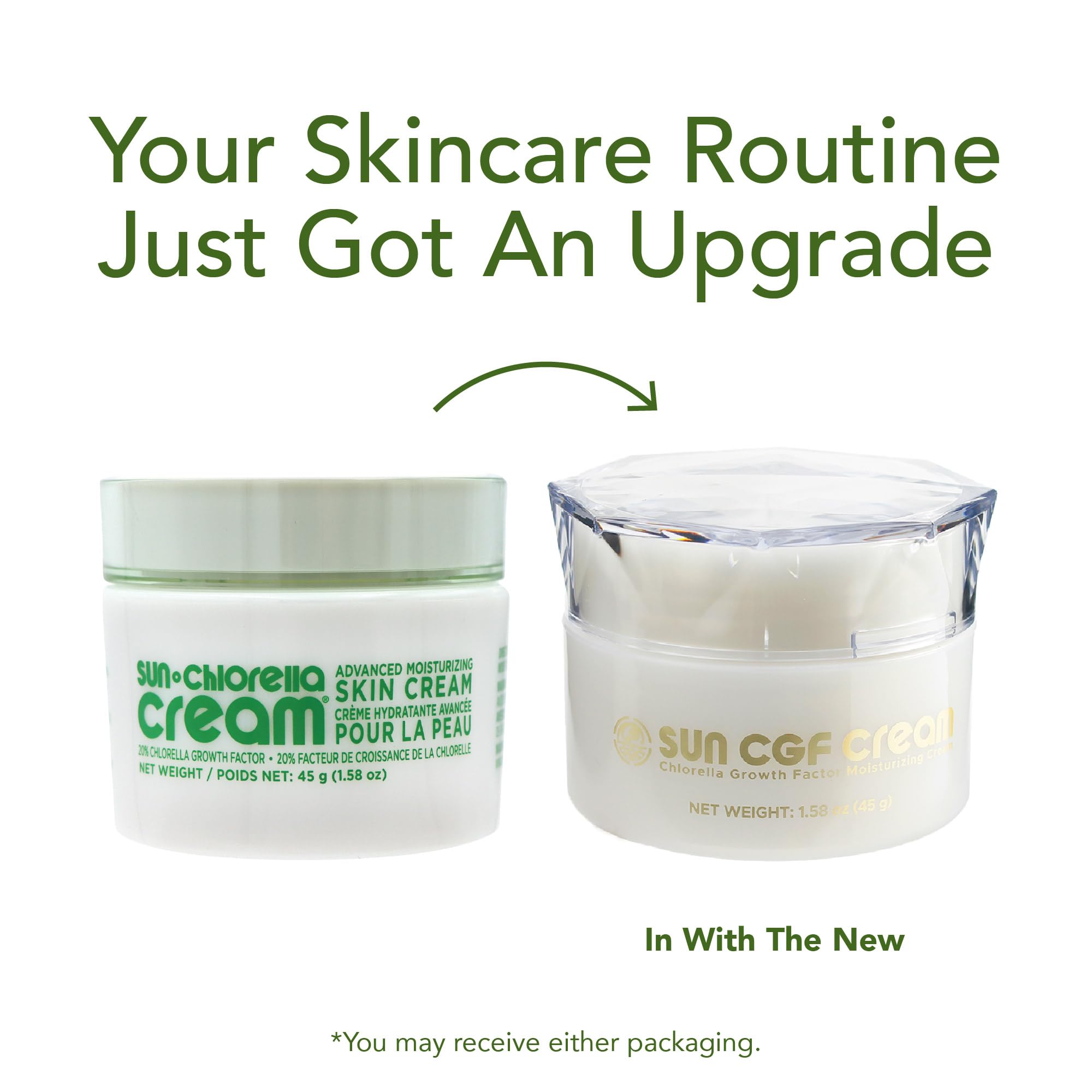 Sun Chlorella Crema Hidratante para sequedad, suaviza textura