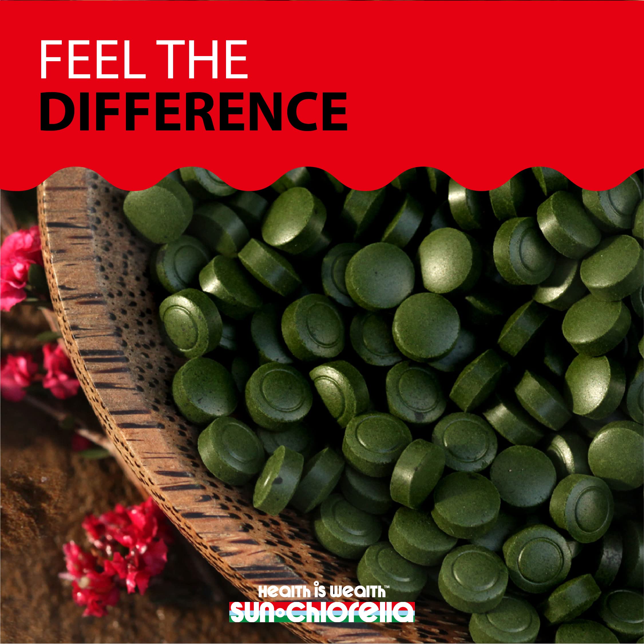 Sun Chlorella frasco de 300 tabletas para suministro prolongado