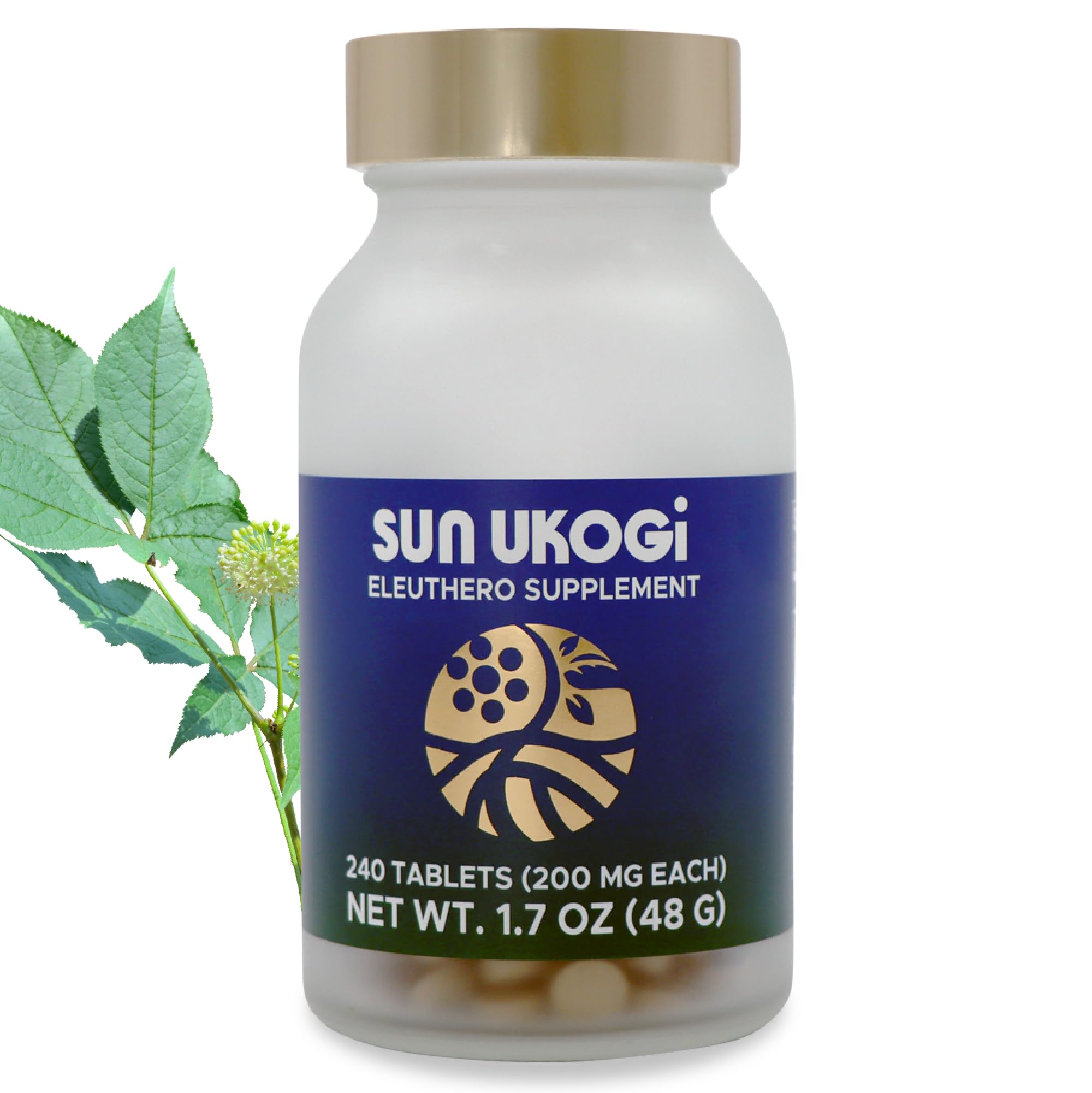 Sun Chlorella Sun Ukogi Eleuthero raíz 200 mg para apoyo diario