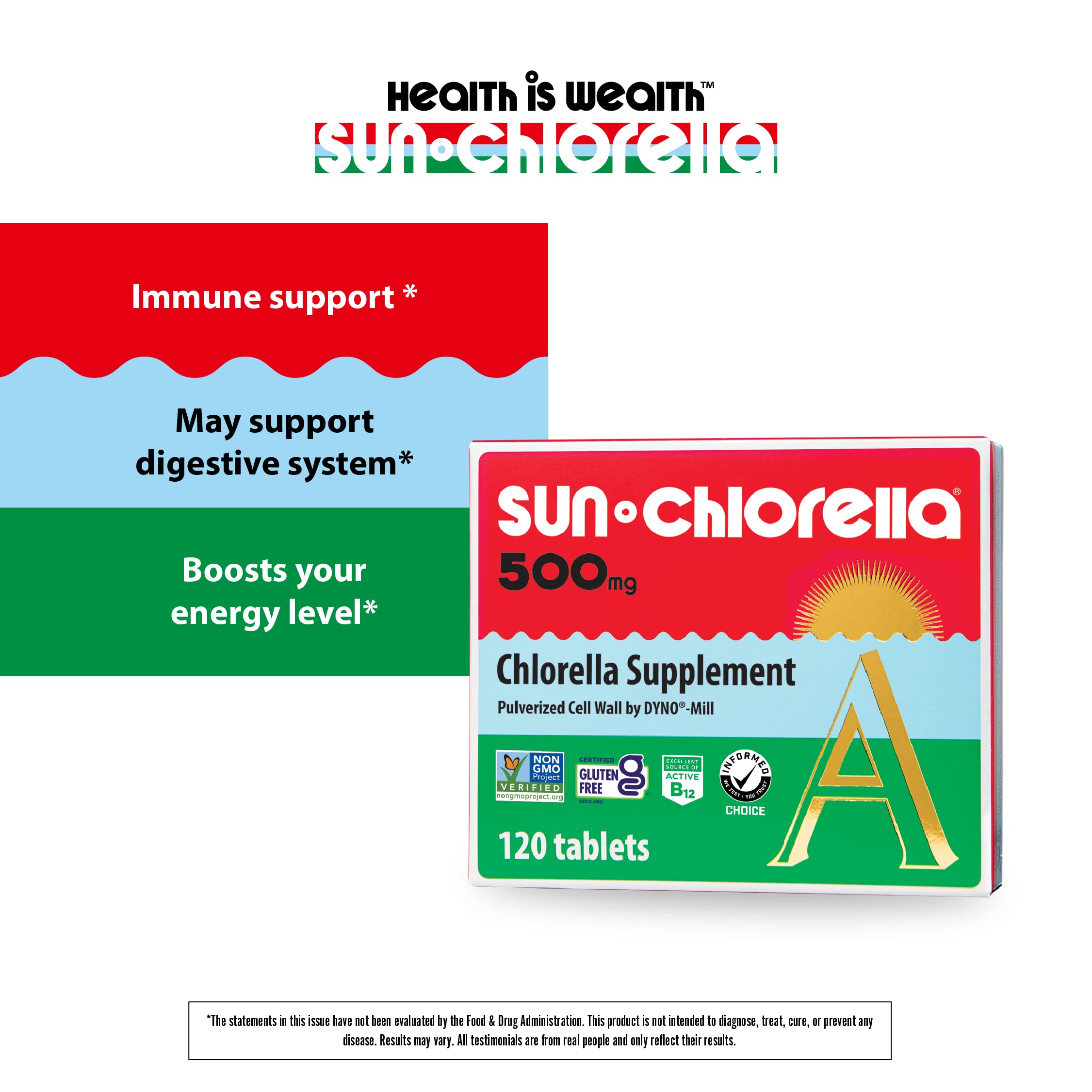 Sun Chlorella tabletas-salud-intestinal favorece la salud digestiva diaria.