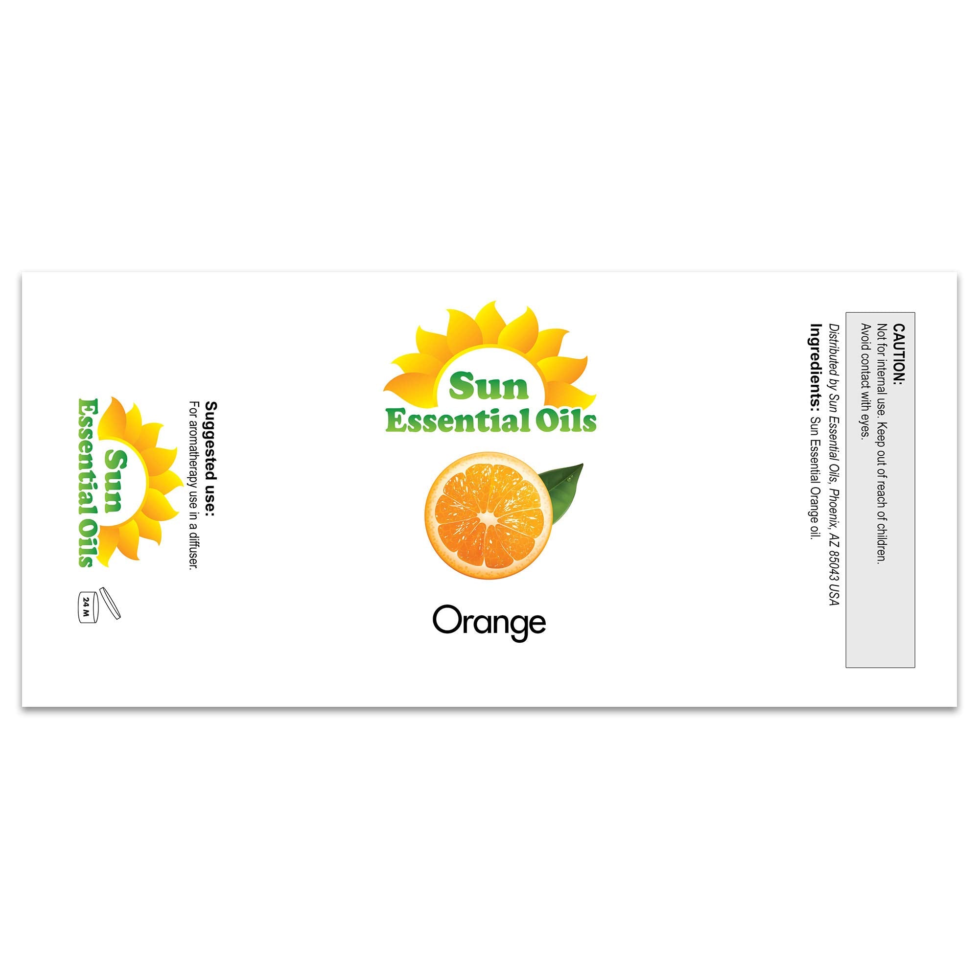 Sun Essential Oils Naranja Dulce para difusor y aromaterapia calmante