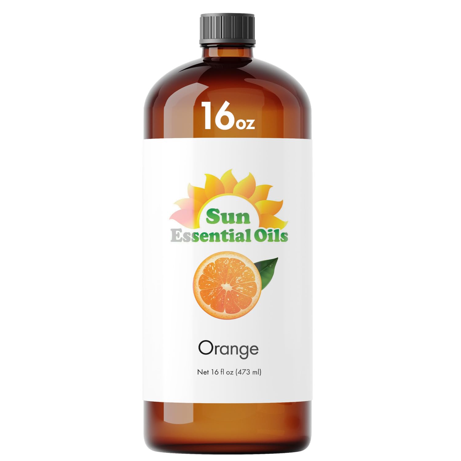 Sun Essential Oils Naranja Dulce, frasco ámbar para conservar la frescura del aroma