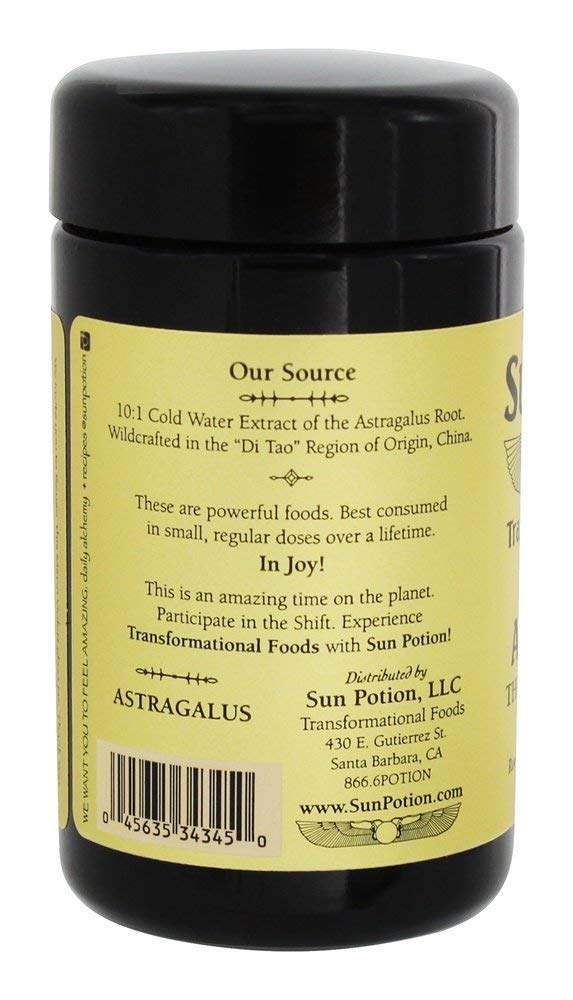Sun Potion preparación en agua tibia con Astrágalo para mezclas suaves