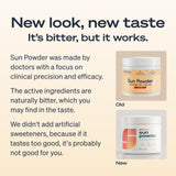 Sun Powder cuchara medidora para dosis diaria cómoda.
