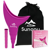 Sunany urinario femenino plegable, cómodo y portátil para uso discreto.