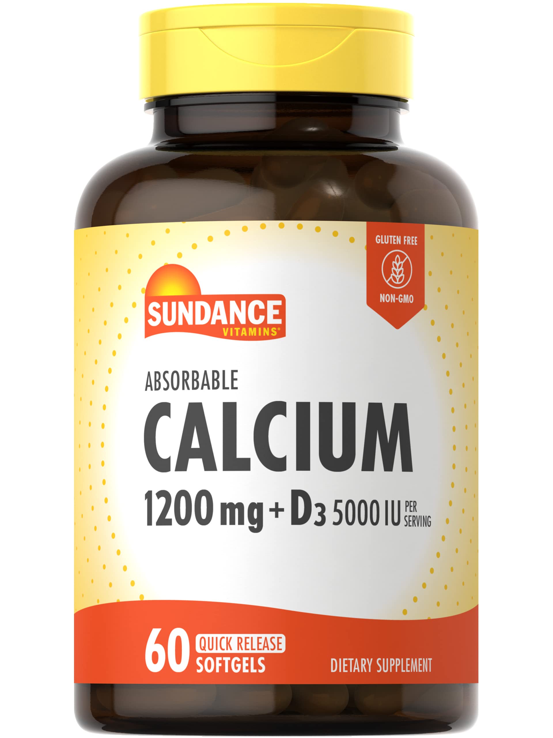 Sundance Calcio 1200 mg con D3 en botella, ingesta diaria práctica