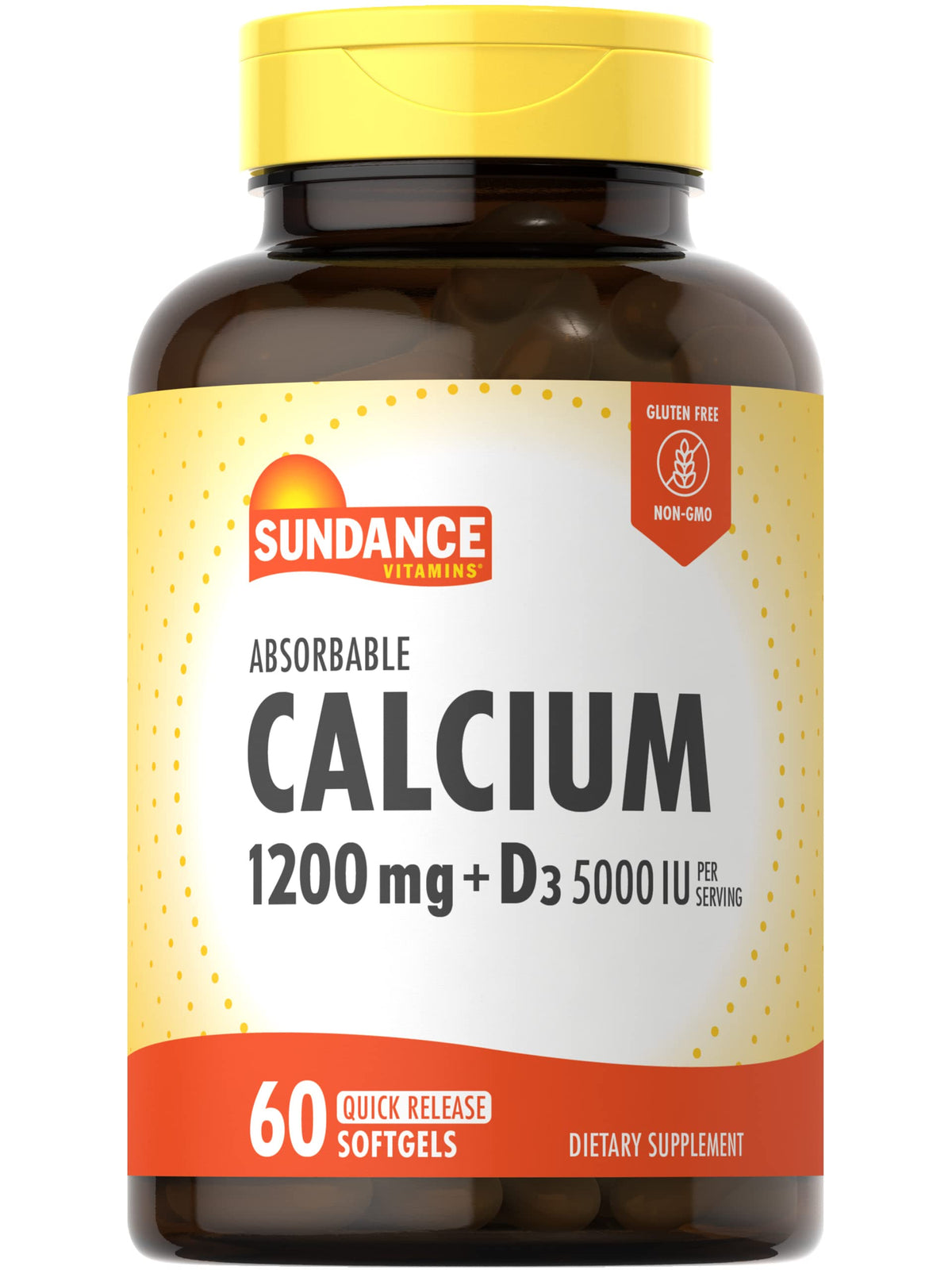 Sundance Calcio 1200 mg con D3 en botella, ingesta diaria práctica